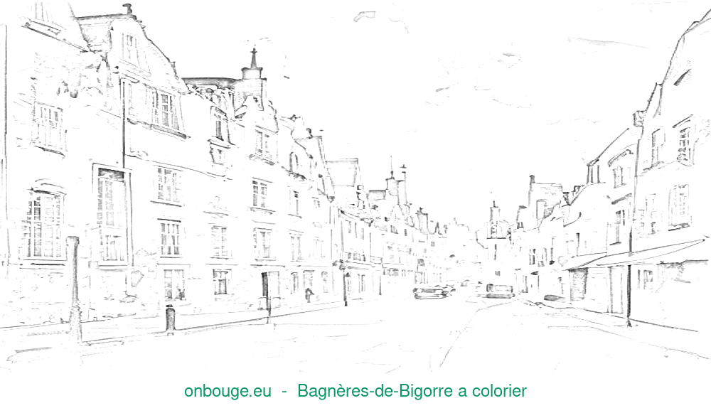 Coloriage de Bagnères-de-Bigorre