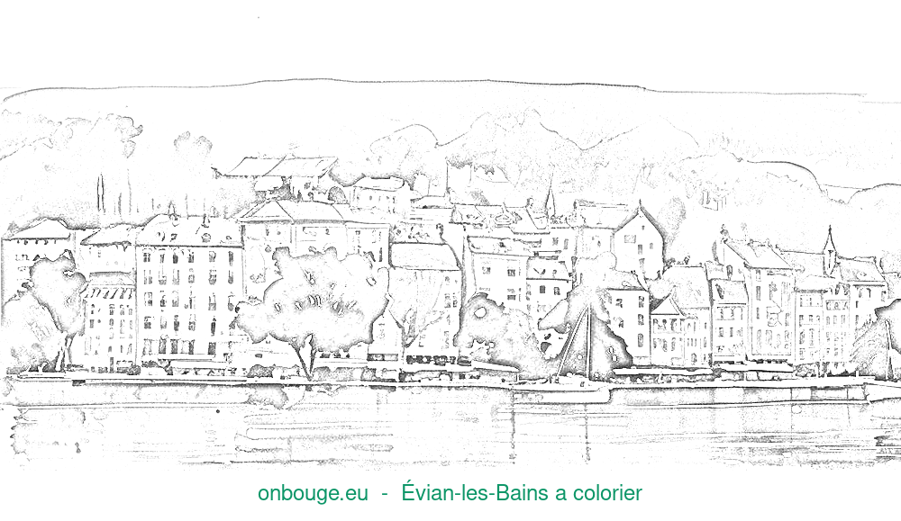 Coloriage d’Évian-les-Bains
