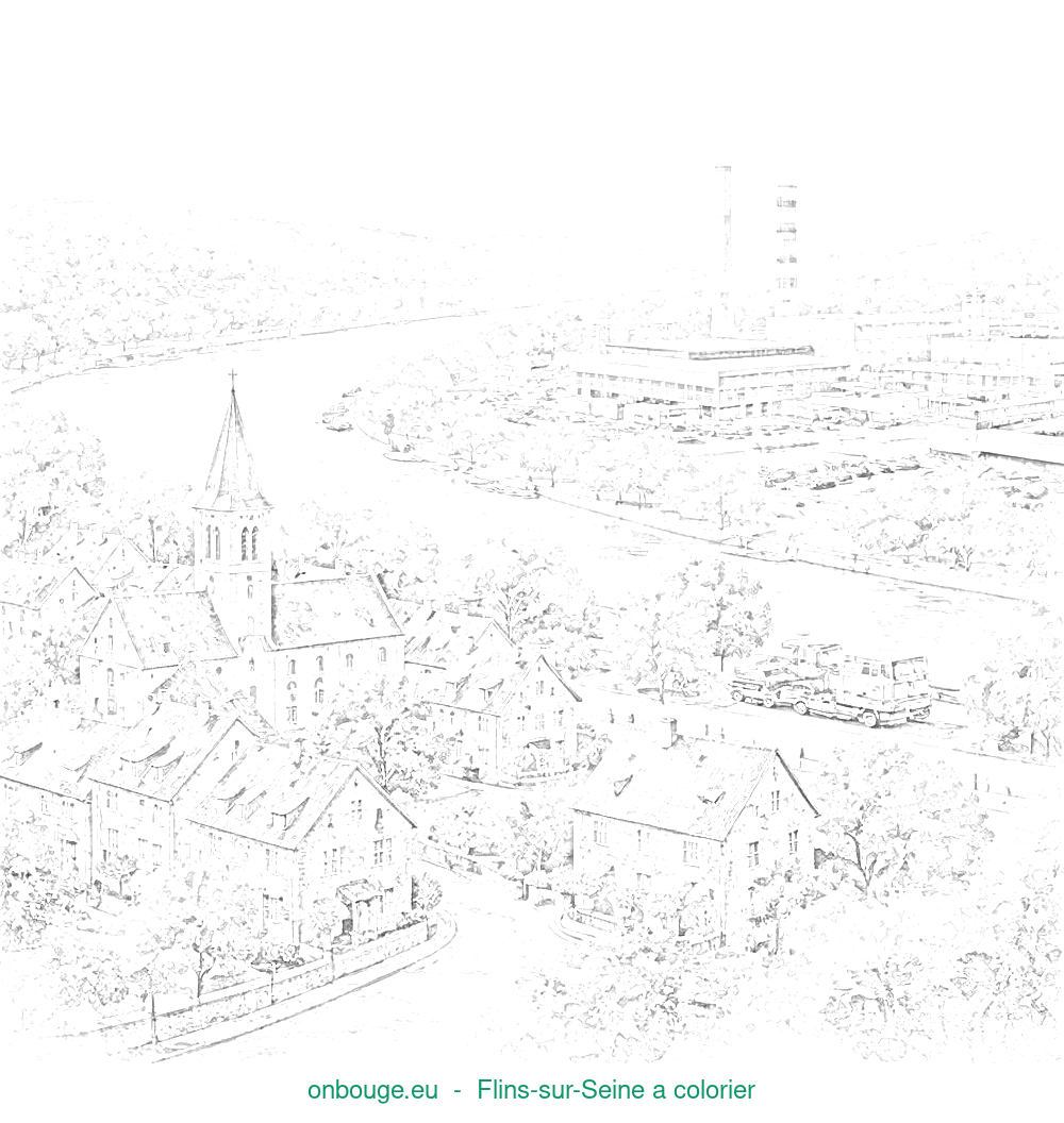 Coloriage de Flins-sur-Seine