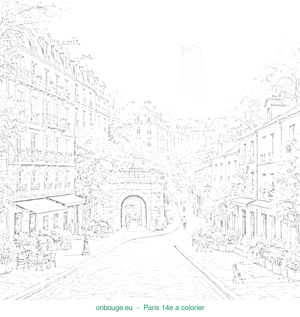 Coloriage de Paris 14e