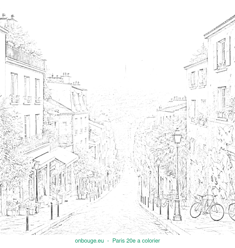 Coloriage de Paris 20e