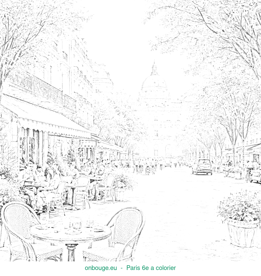 Coloriage de Paris 6e