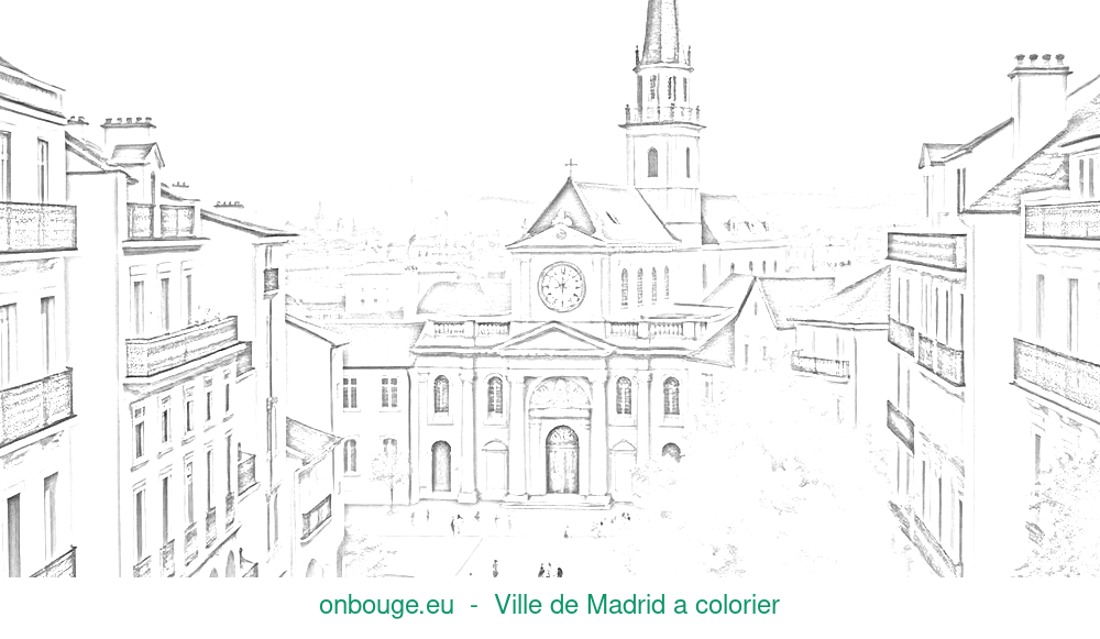 Coloriage de Ville de Madrid