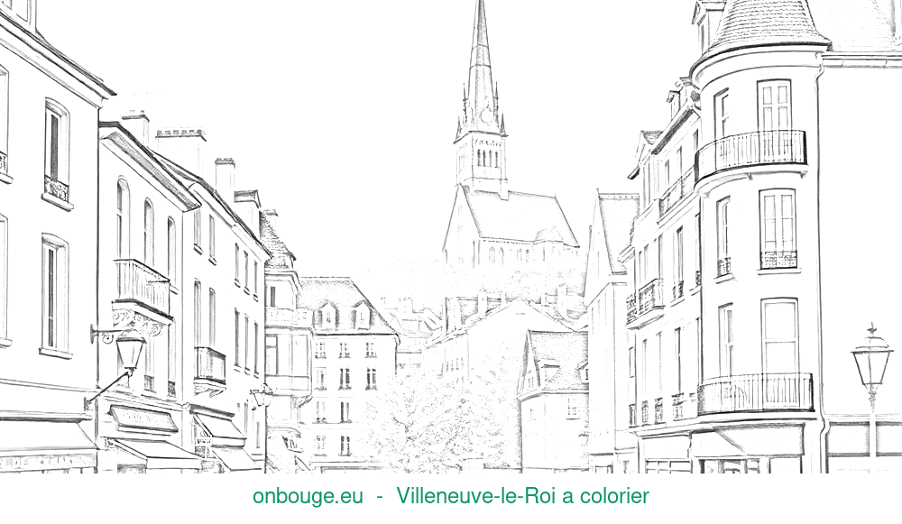Coloriage de Villeneuve-le-Roi