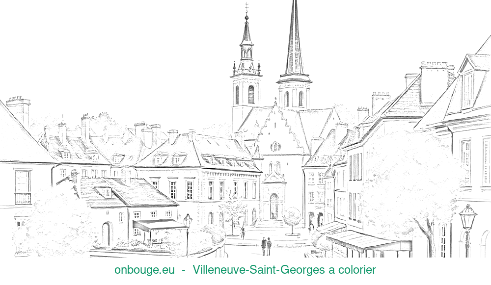 Coloriage de Villeneuve-Saint-Georges