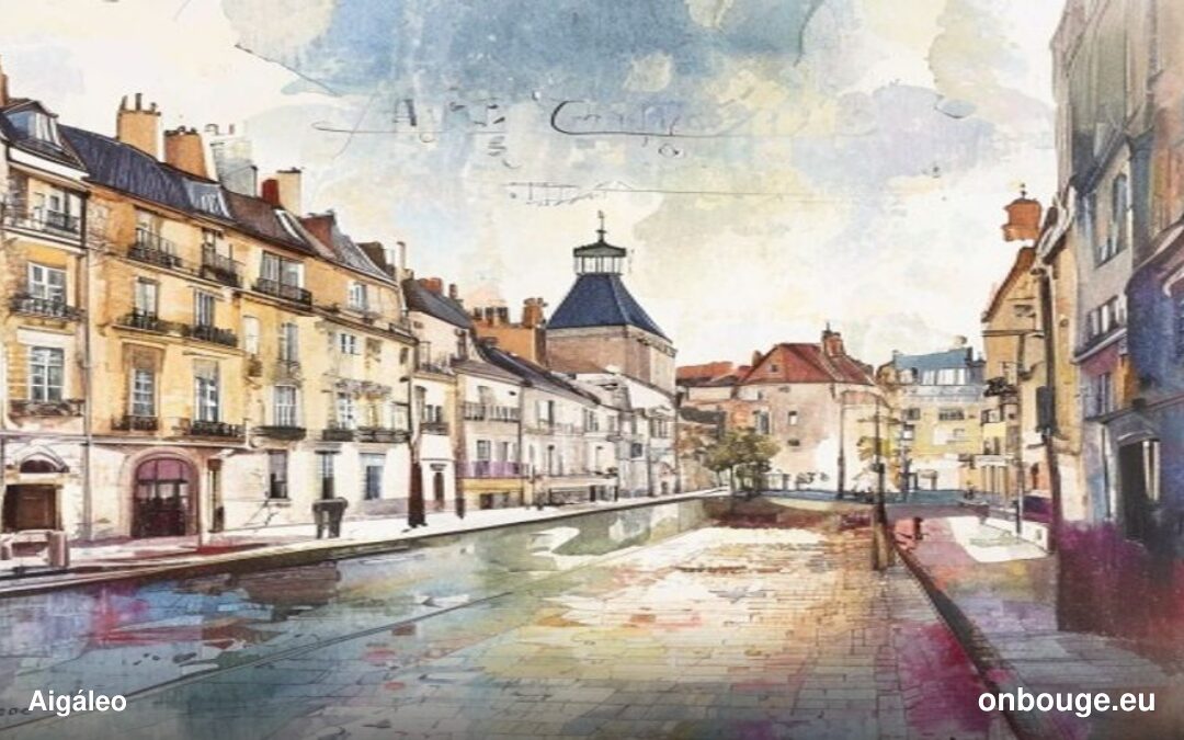 Watercolor of Aigáleo, Greece