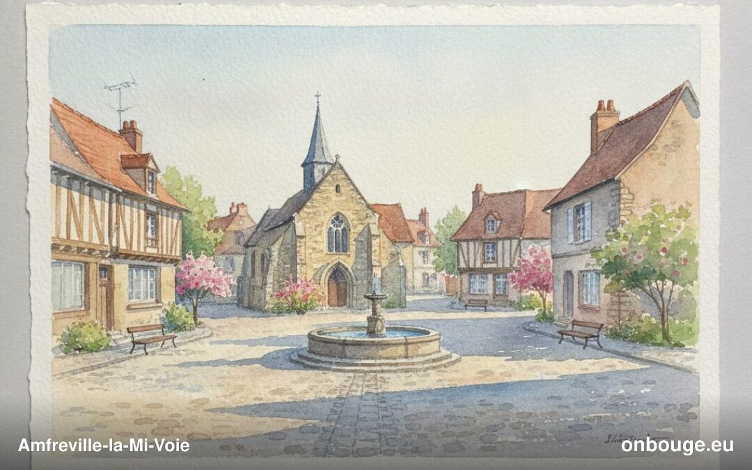 Aquarelle de Amfreville-la-Mi-Voie