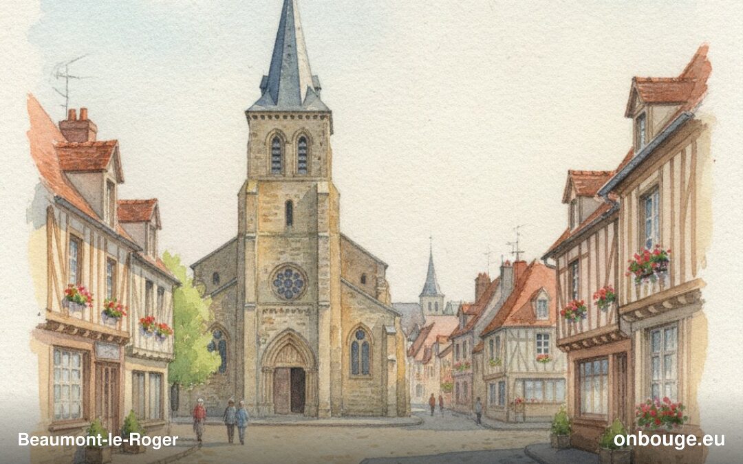 Aquarelle de Beaumont-le-Roger