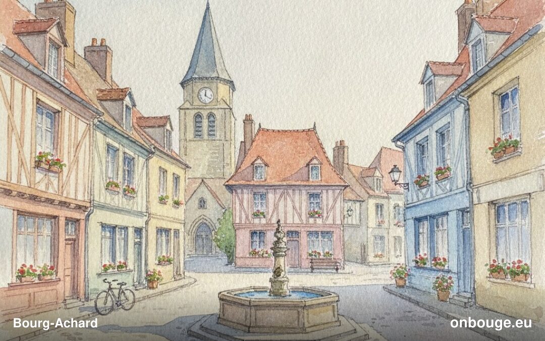 Aquarelle de Bourg-Achard