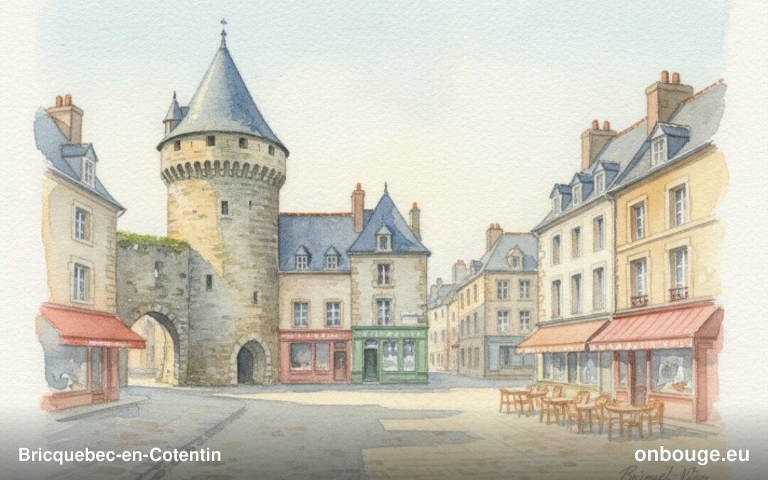 Aquarelle de Bricquebec-en-Cotentin