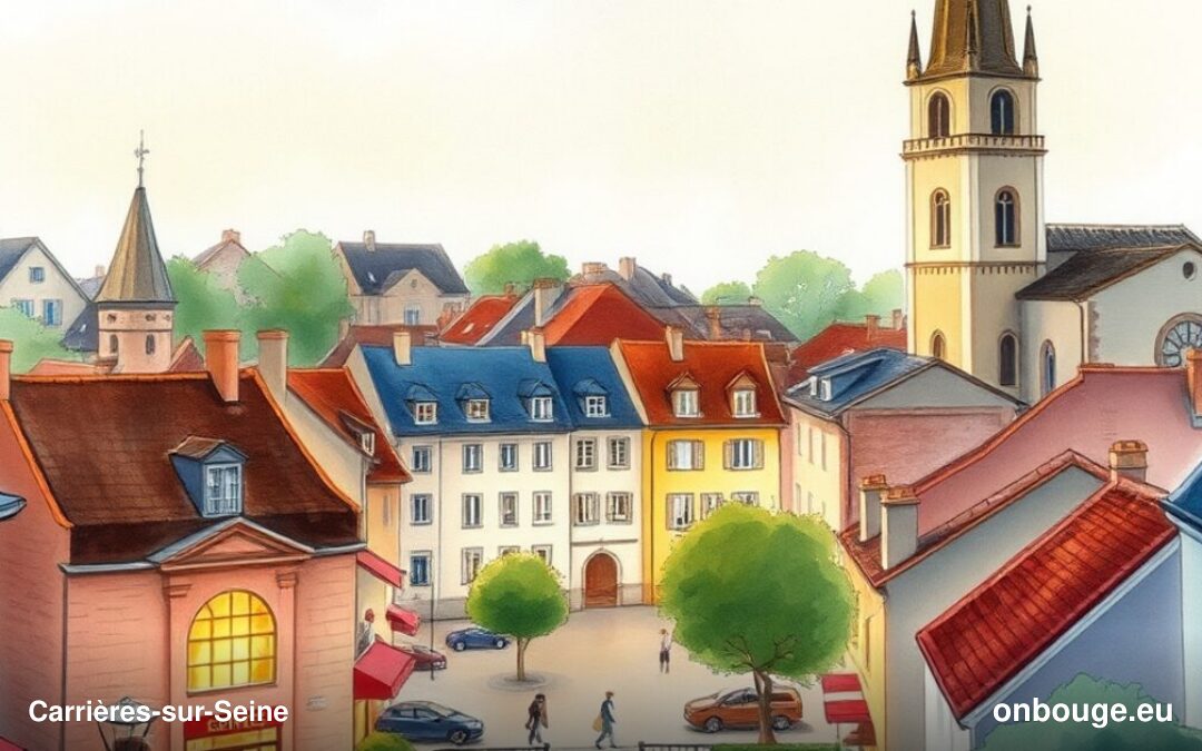Aquarelle de Carrières-sur-Seine