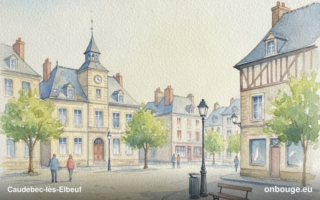 Aquarelle de Caudebec-lès-Elbeuf