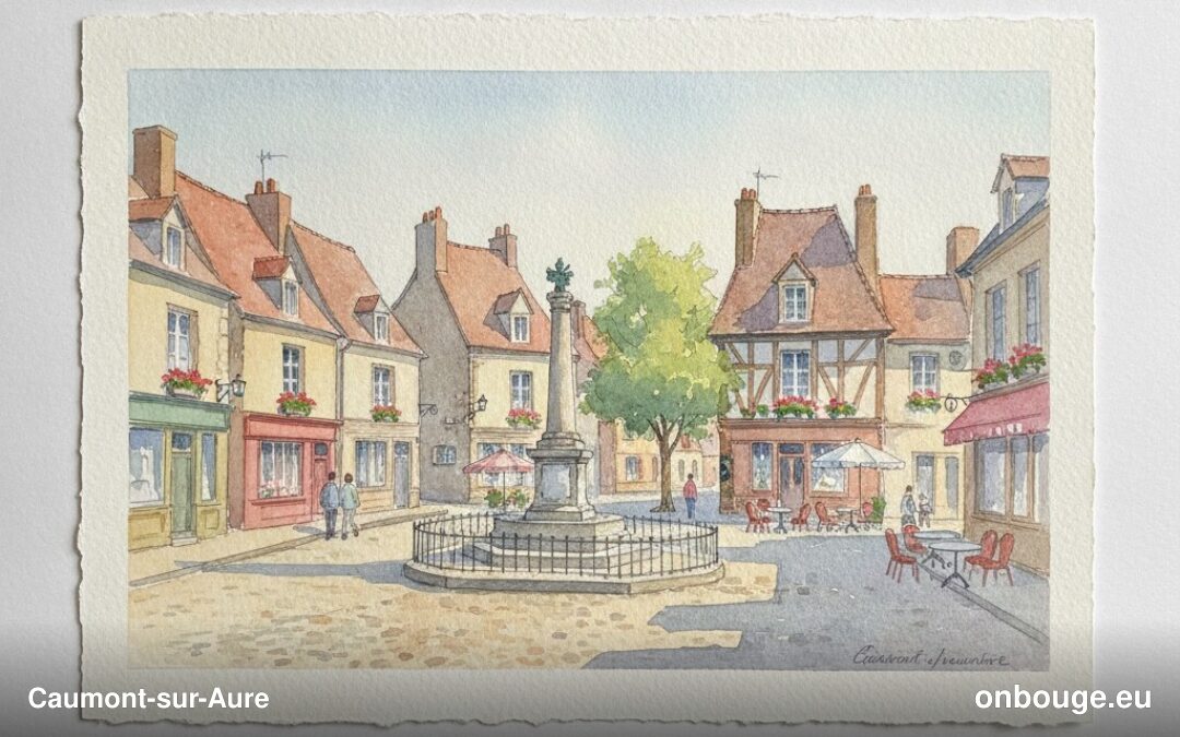 Aquarelle de Caumont-sur-Aure