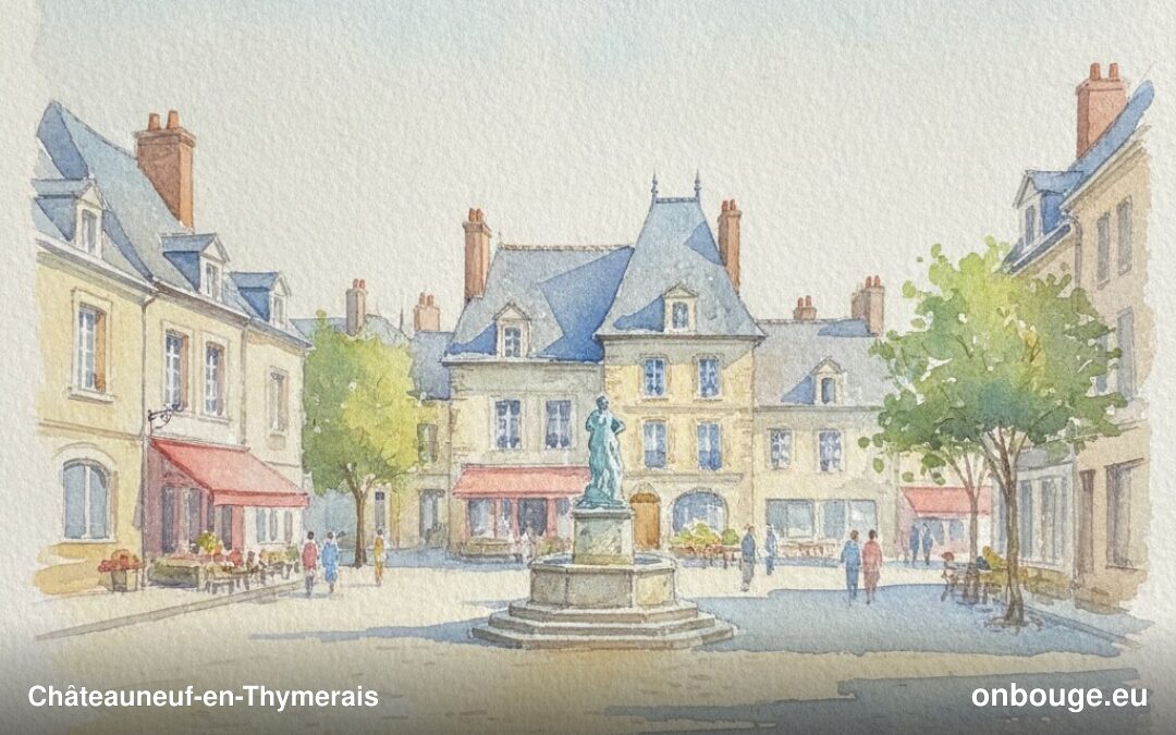 Aquarelle de Châteauneuf-en-Thymerais