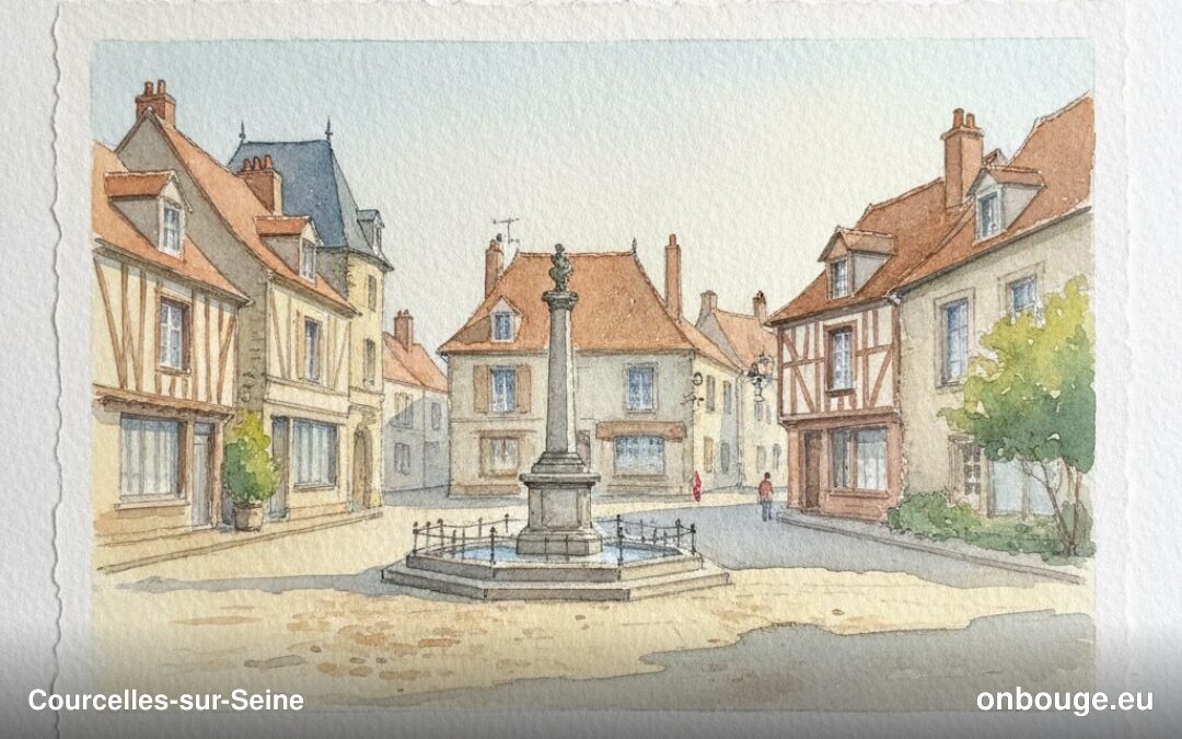 Aquarelle de Courcelles-sur-Seine
