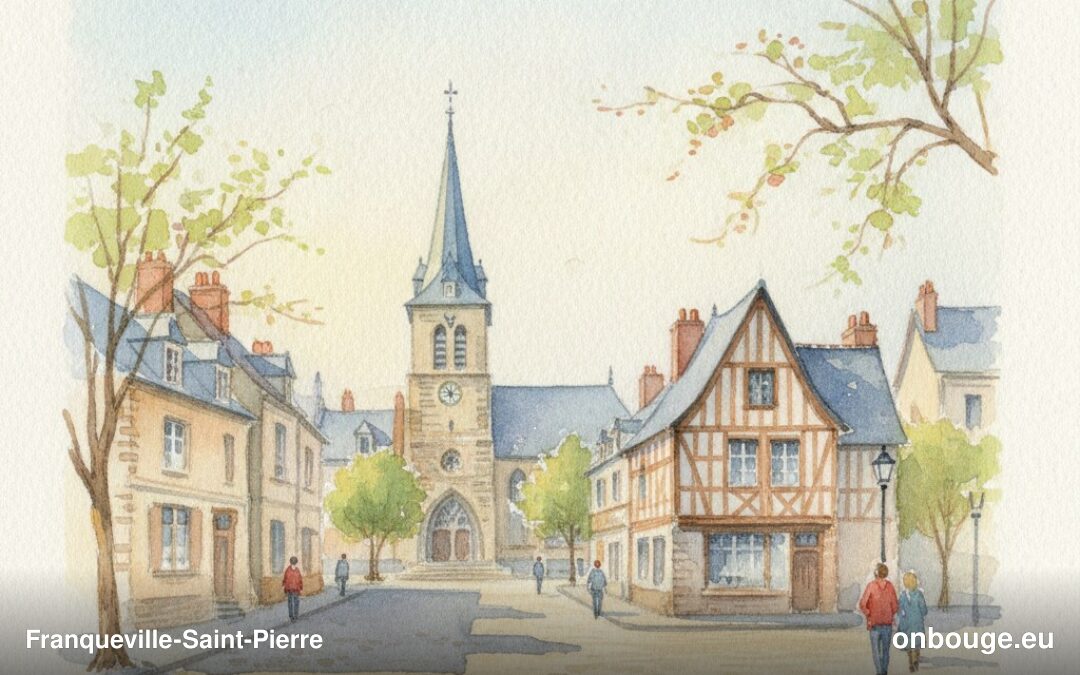 Aquarelle de Franqueville-Saint-Pierre