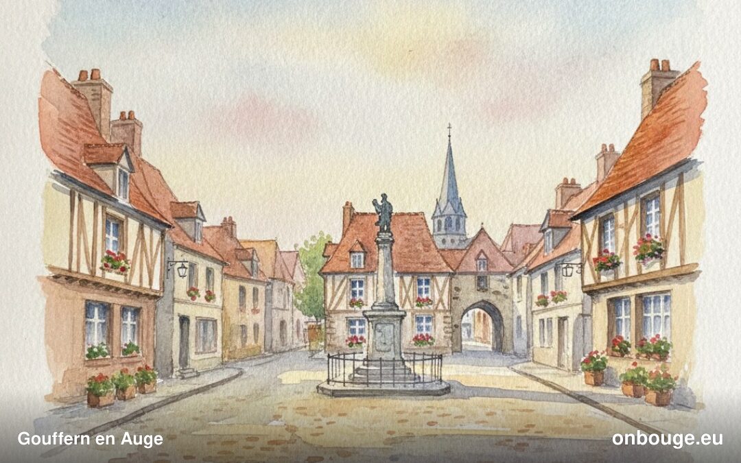 Aquarelle de Gouffern en Auge