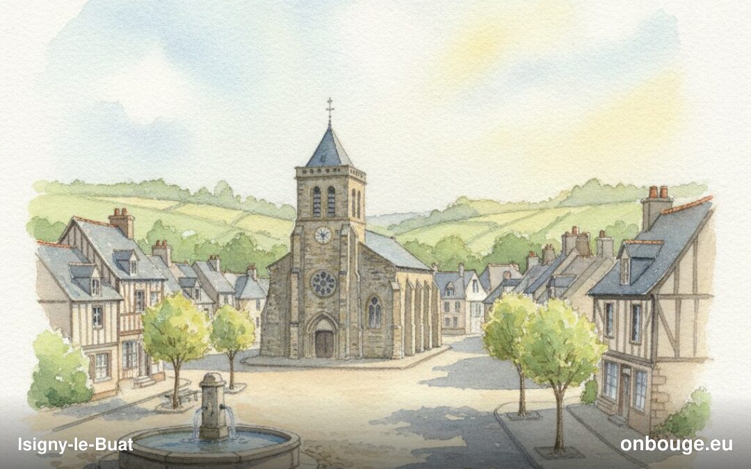 Aquarelle de Isigny-le-Buat