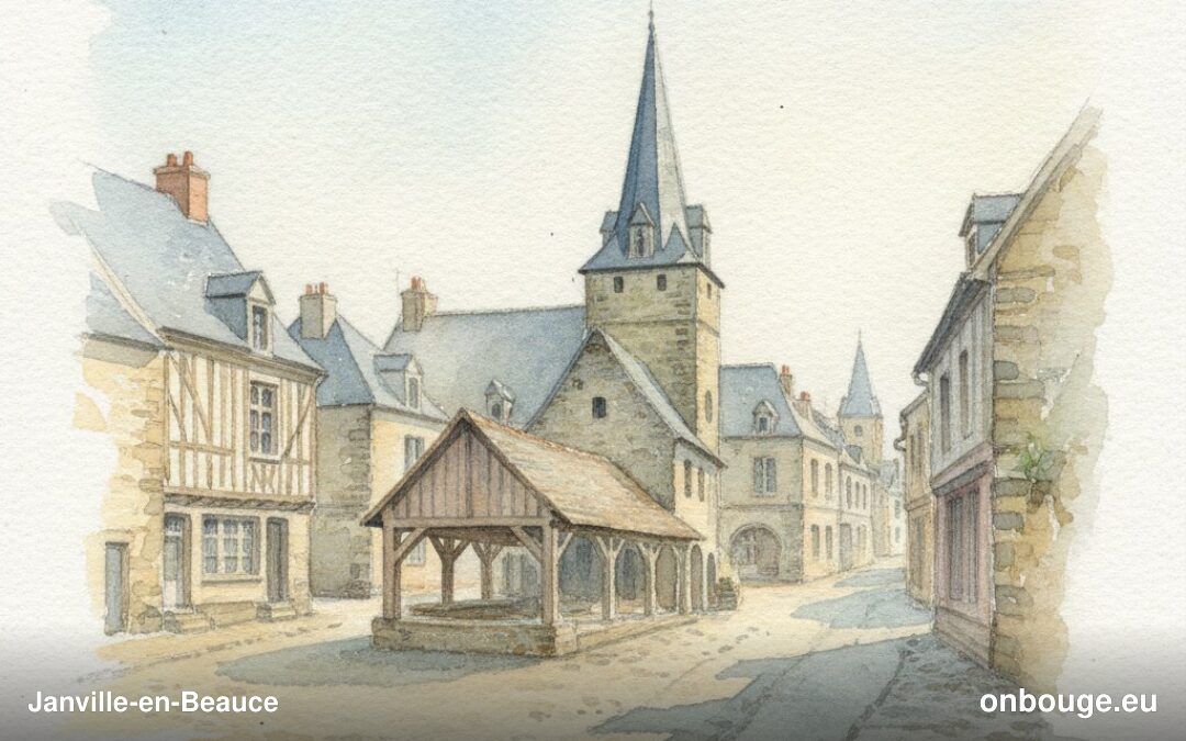 Aquarelle de Janville-en-Beauce