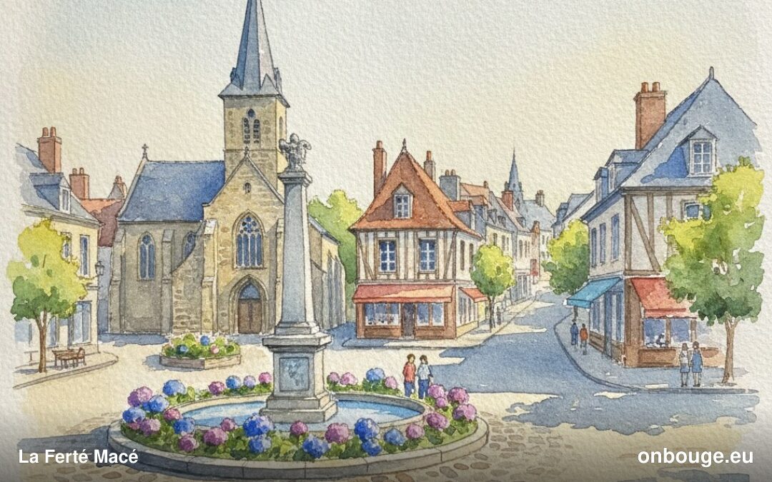 Aquarelle de La Ferté Macé
