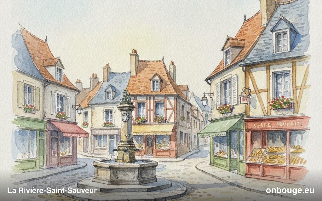 Aquarelle de La Rivière-Saint-Sauveur