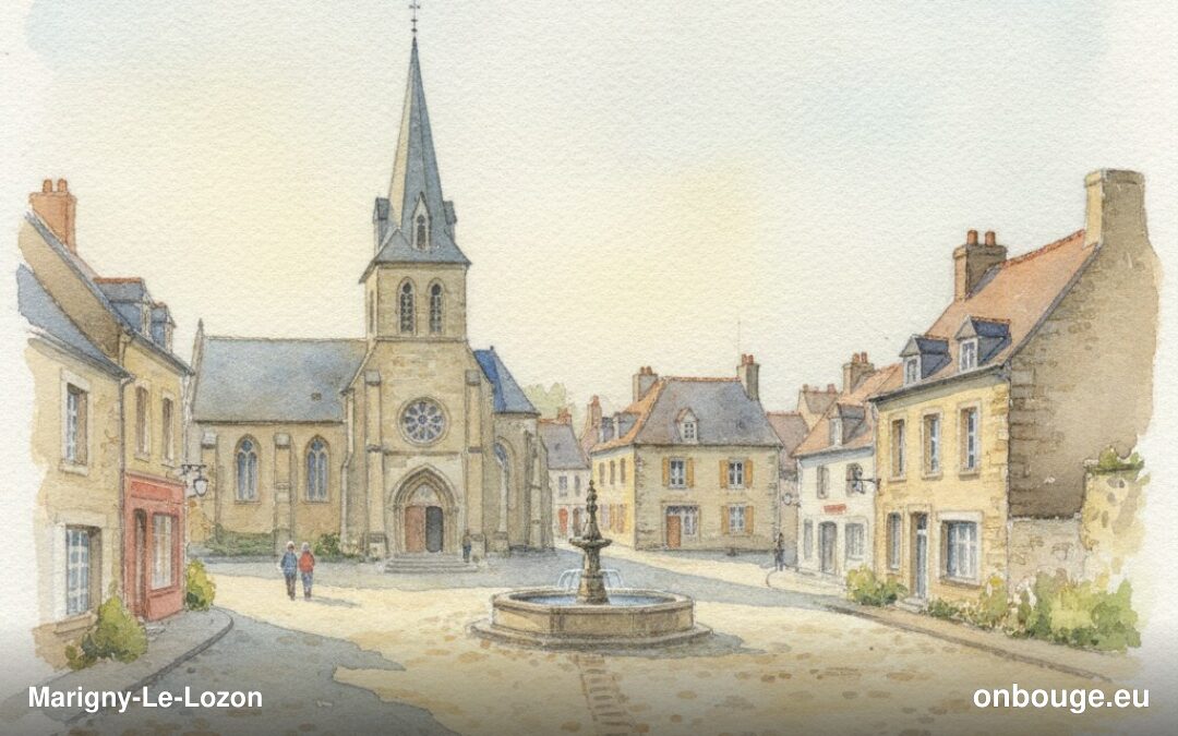 Aquarelle de Marigny-Le-Lozon