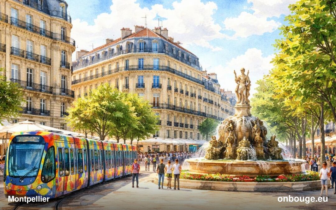 Aquarelle de Montpellier