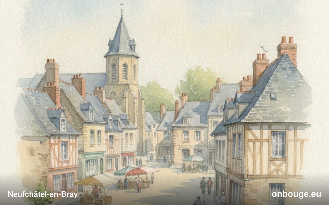 Aquarelle de Neufchâtel-en-Bray