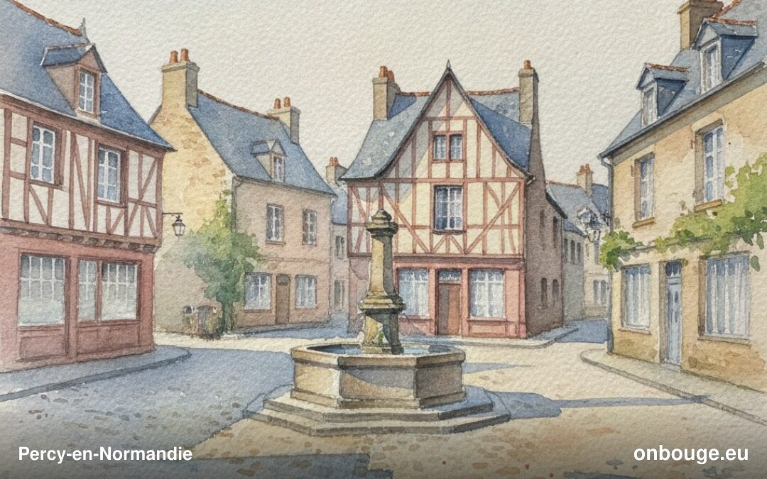 Aquarelle de Percy-en-Normandie