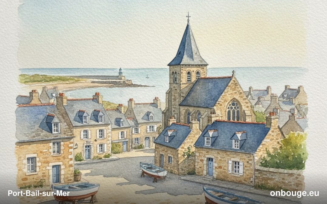Aquarelle de Port-Bail-sur-Mer