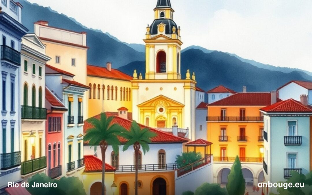 Aquarelle de Rio de Janeiro, Brésil