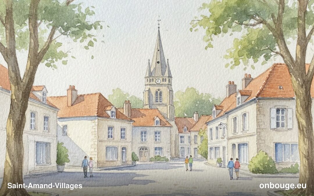 Aquarelle de Saint-Amand-Villages