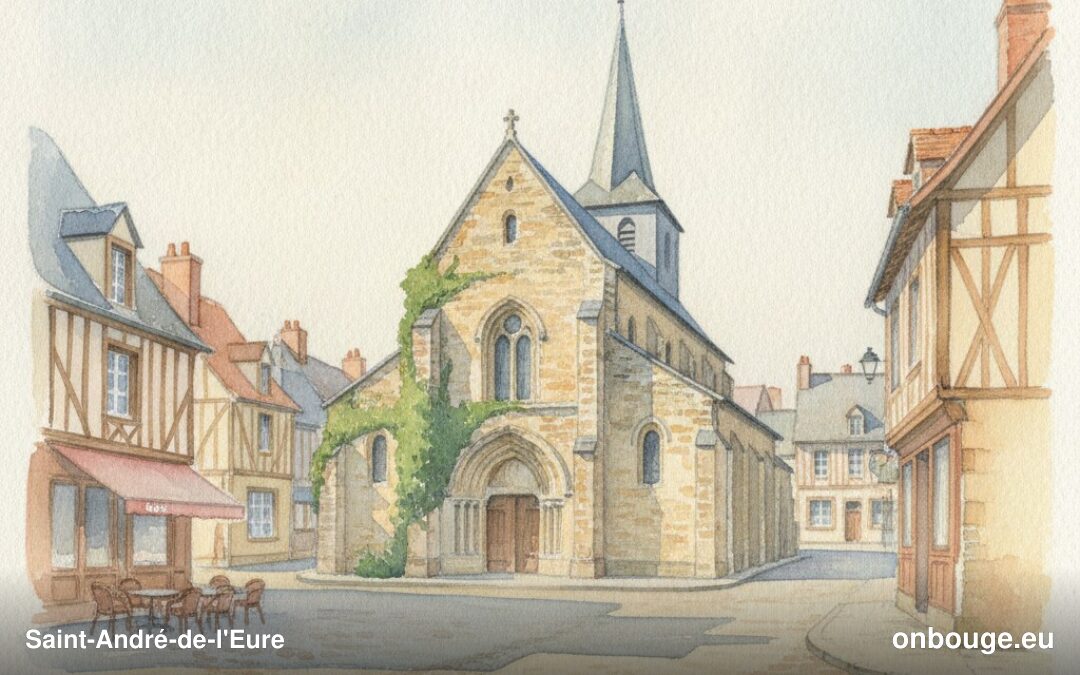 Aquarelle de Saint-André-de-l'Eure