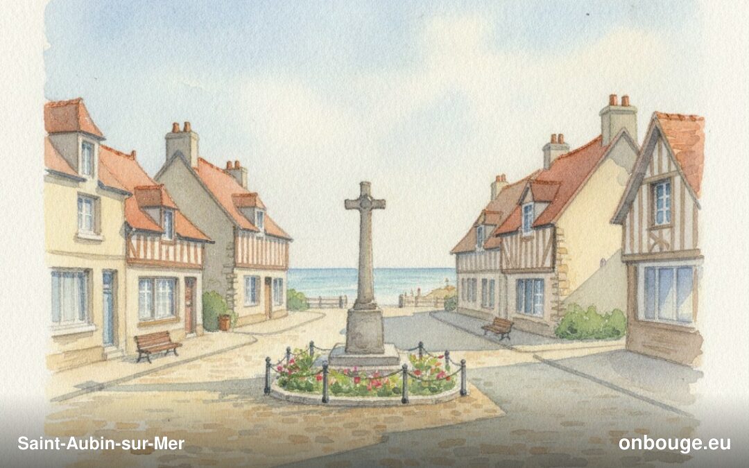 Aquarelle de Saint-Aubin-sur-Mer