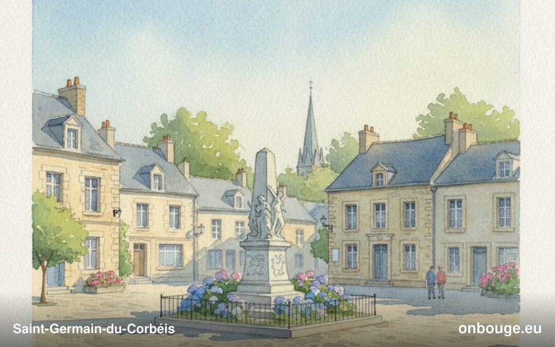 Aquarelle de Saint-Germain-du-Corbéis