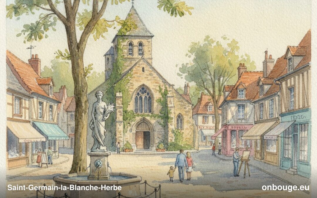 Aquarelle de Saint-Germain-la-Blanche-Herbe