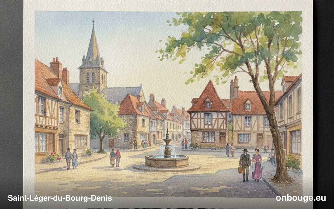 Aquarelle de Saint-Léger-du-Bourg-Denis