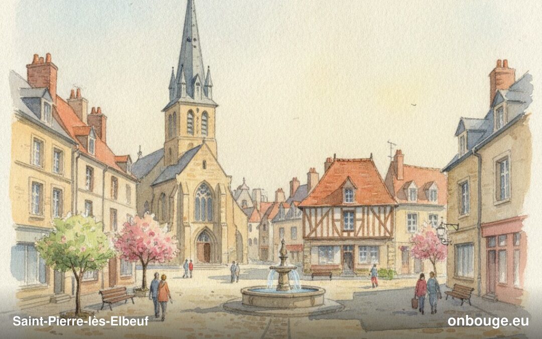 Aquarelle de Saint-Pierre-lès-Elbeuf