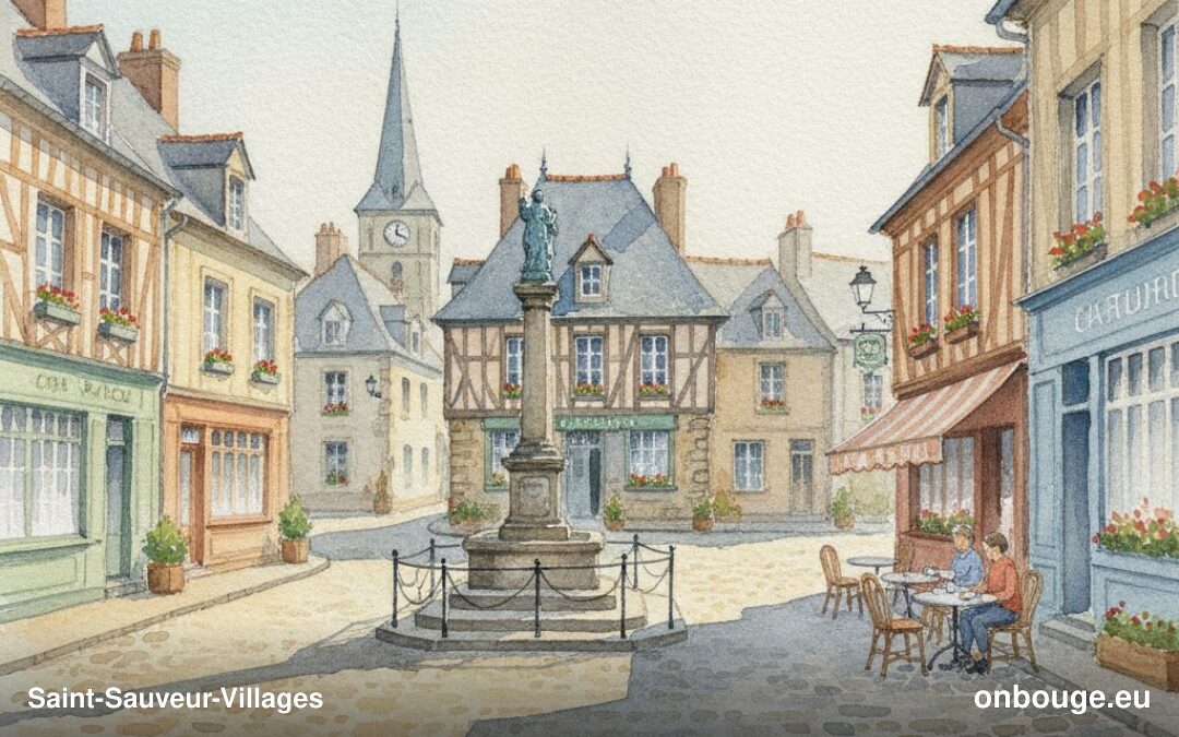 Aquarelle de Saint-Sauveur-Villages