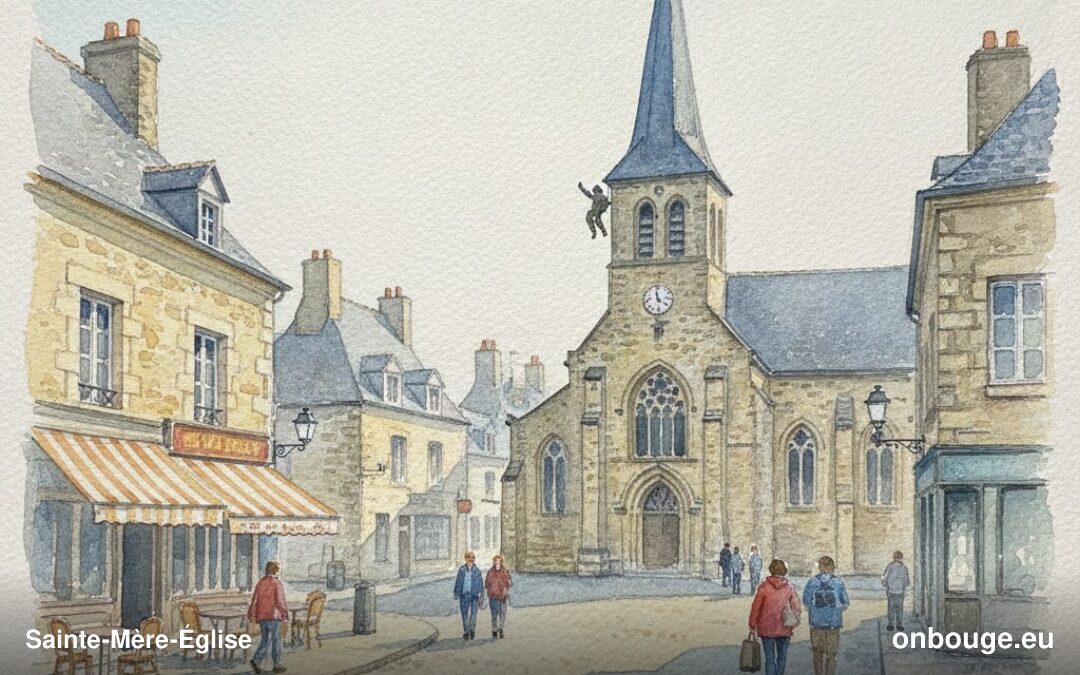 Aquarelle de Sainte-Mère-Église
