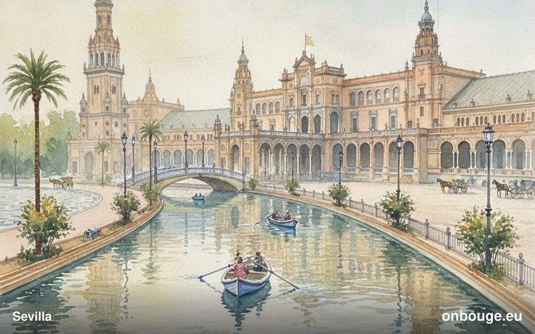 Aquarelle de Sevilla, Espagne