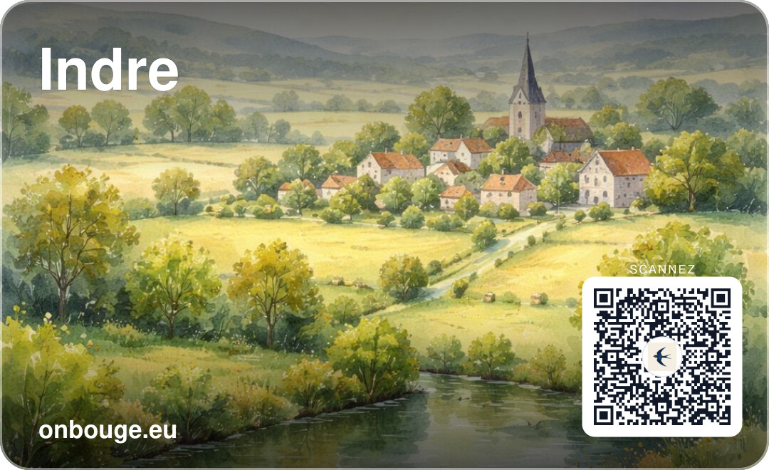 Aquarelle Indre — carte OnBouge avec QR