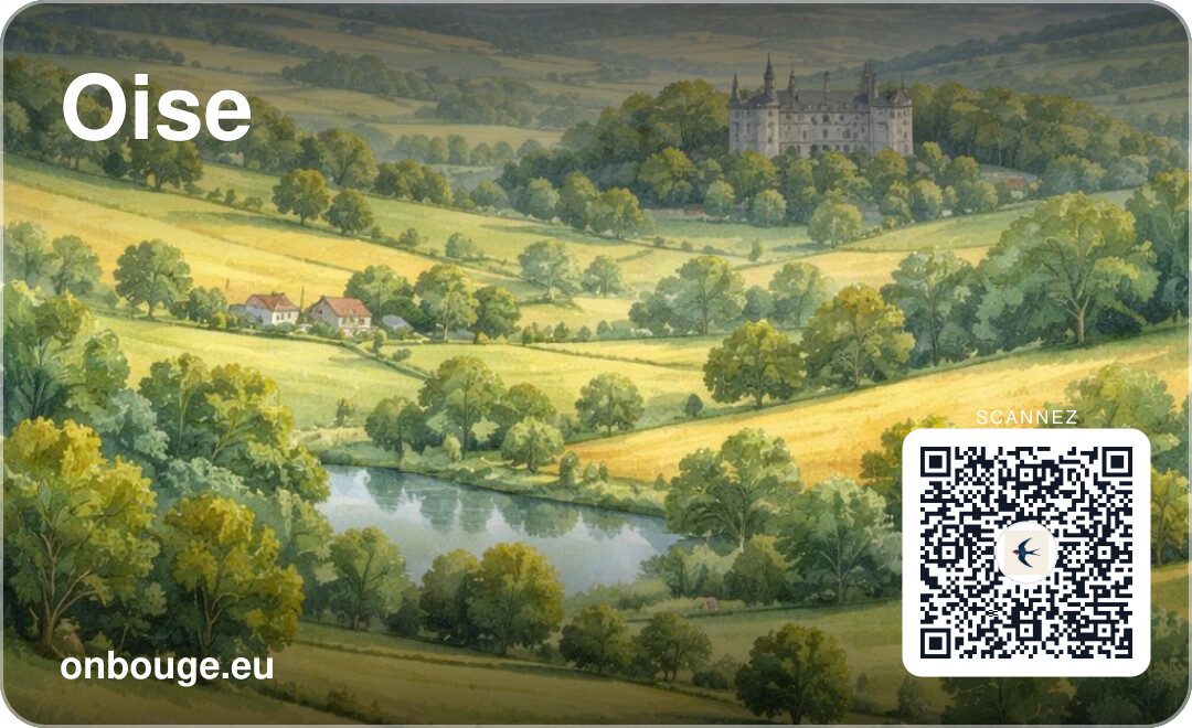 Aquarelle Oise — carte OnBouge avec QR