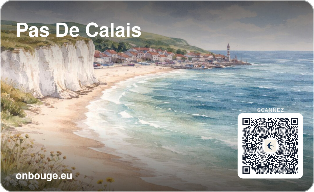 Aquarelle Pas-de-Calais — carte OnBouge avec QR