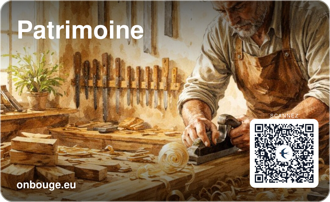 Les métiers du patrimoine — carte OnBouge avec QR code