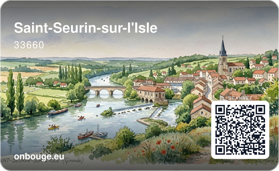 Saint-Seurin-sur-l'Isle — carte OnBouge avec QR code