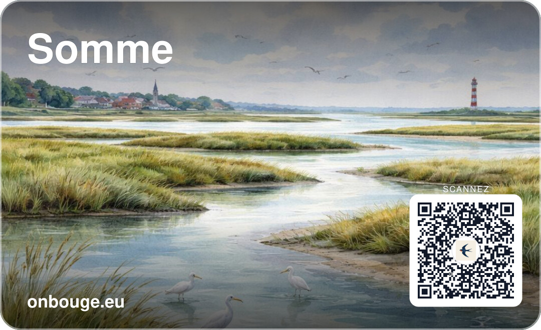 Aquarelle Somme — carte OnBouge avec QR