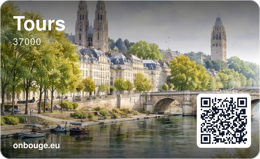 Tours — carte OnBouge avec QR code