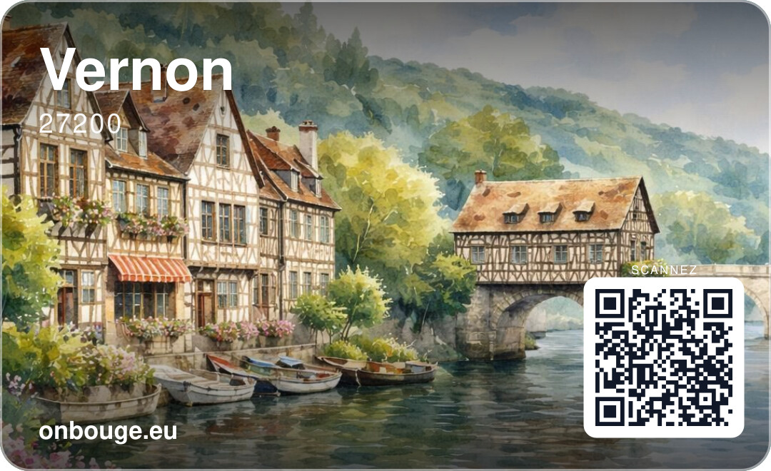 Vernon — carte OnBouge avec QR code