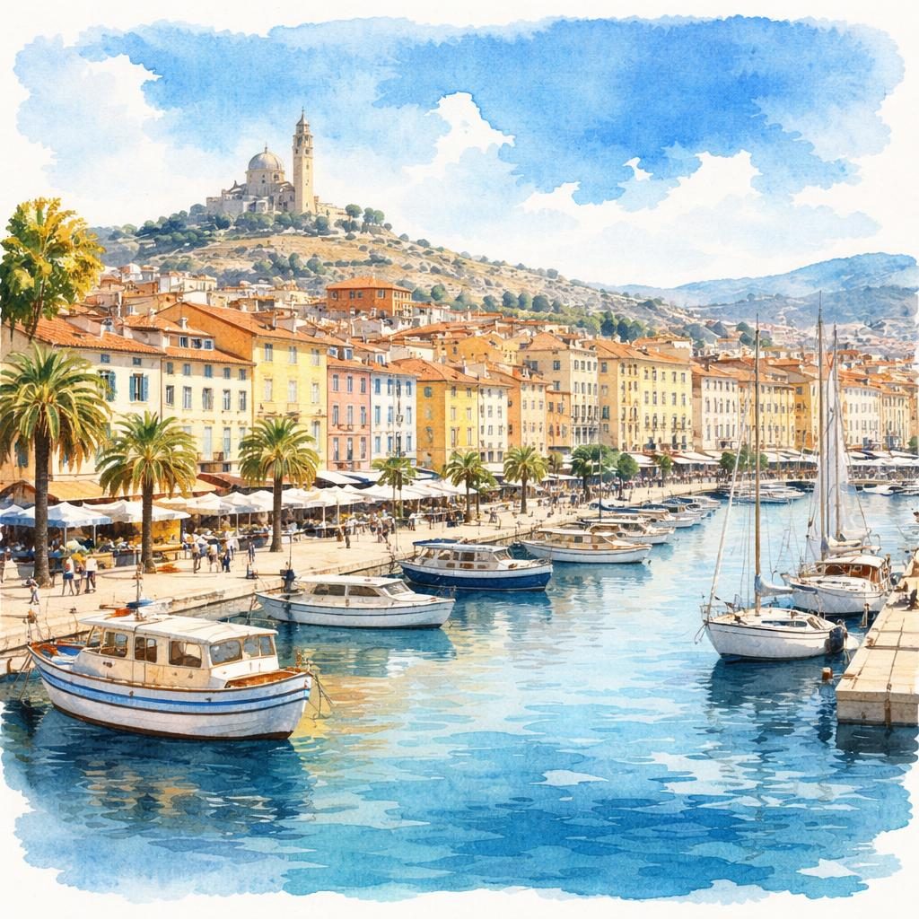 Aquarelle Bouches-du-Rhône